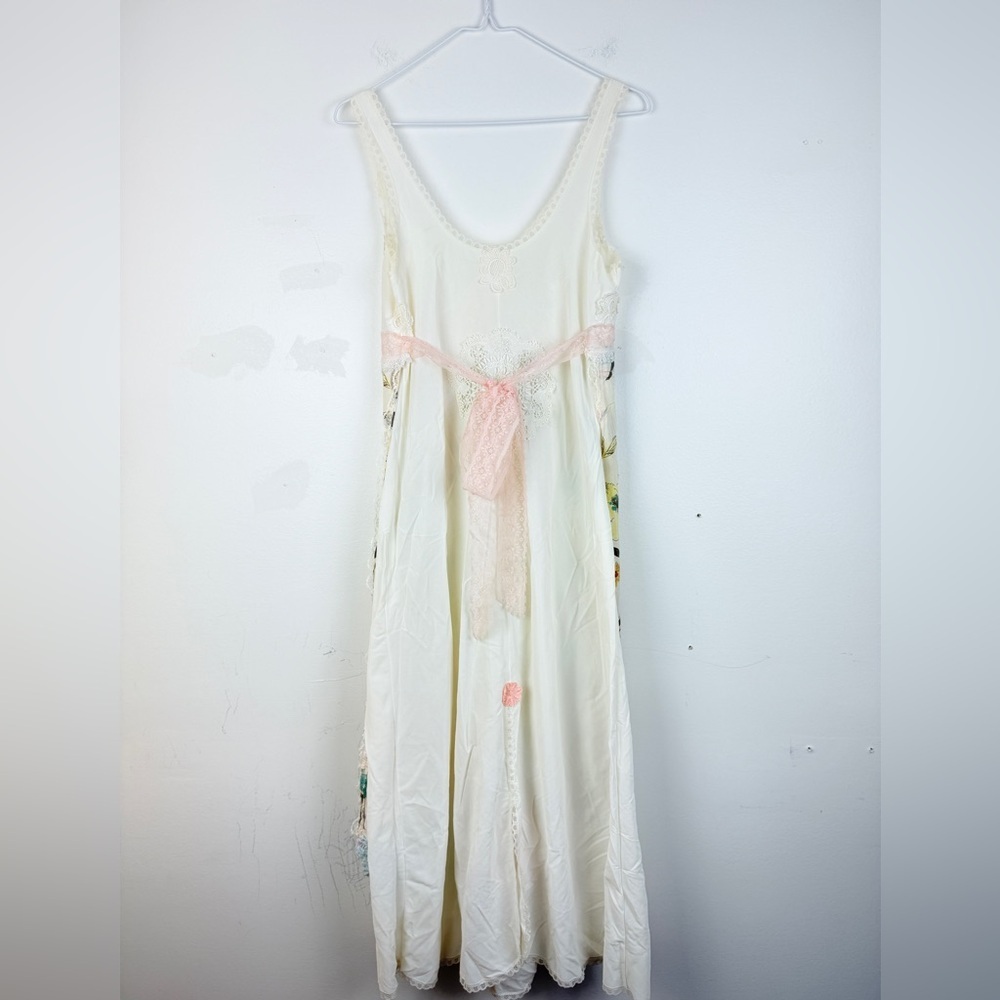 Vintage-Inspired Boho Lace Floral Dress Cottagecore Fairy Prairie Adjustable - Picture 2 of 5